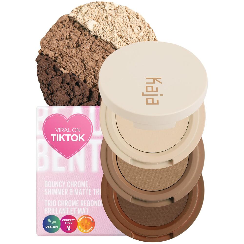 KajaBeautyBentoEyeshadowTrio – Creamy, Blendable Matte &Shimmer-0.13oz-Neutral M